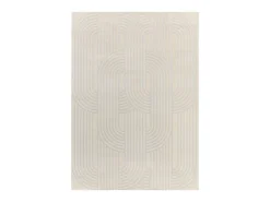 Alfombra interior - geométrico con relieve - plata - 80 x 150 cm - BARESA Plateado Hot