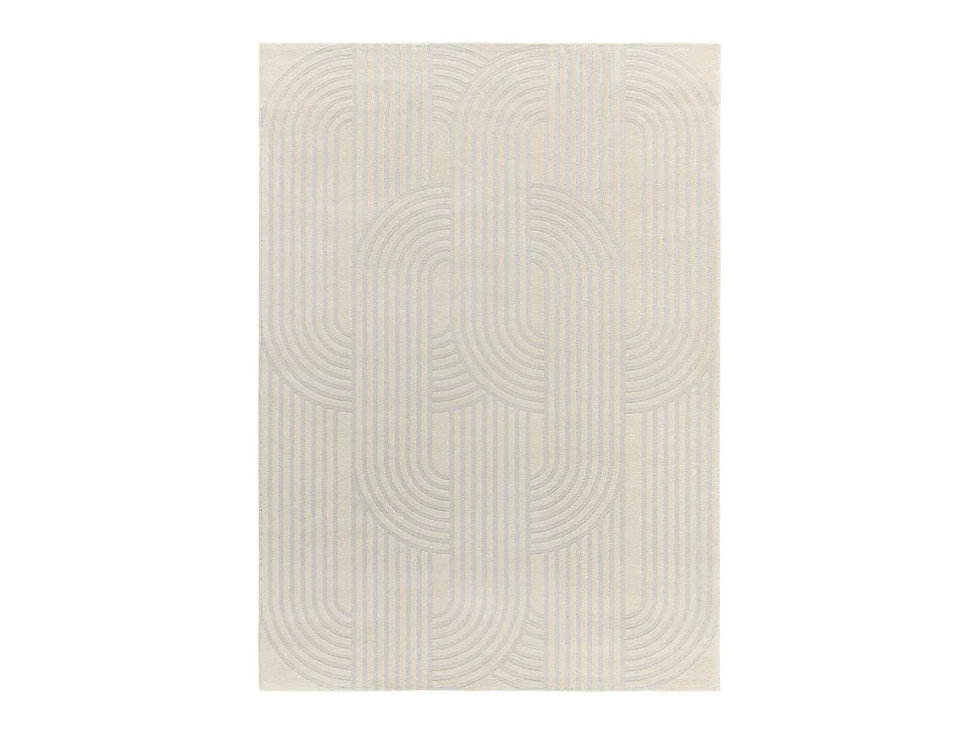Alfombra interior - geométrico con relieve - plata - 80 x 150 cm - BARESA Plateado Hot