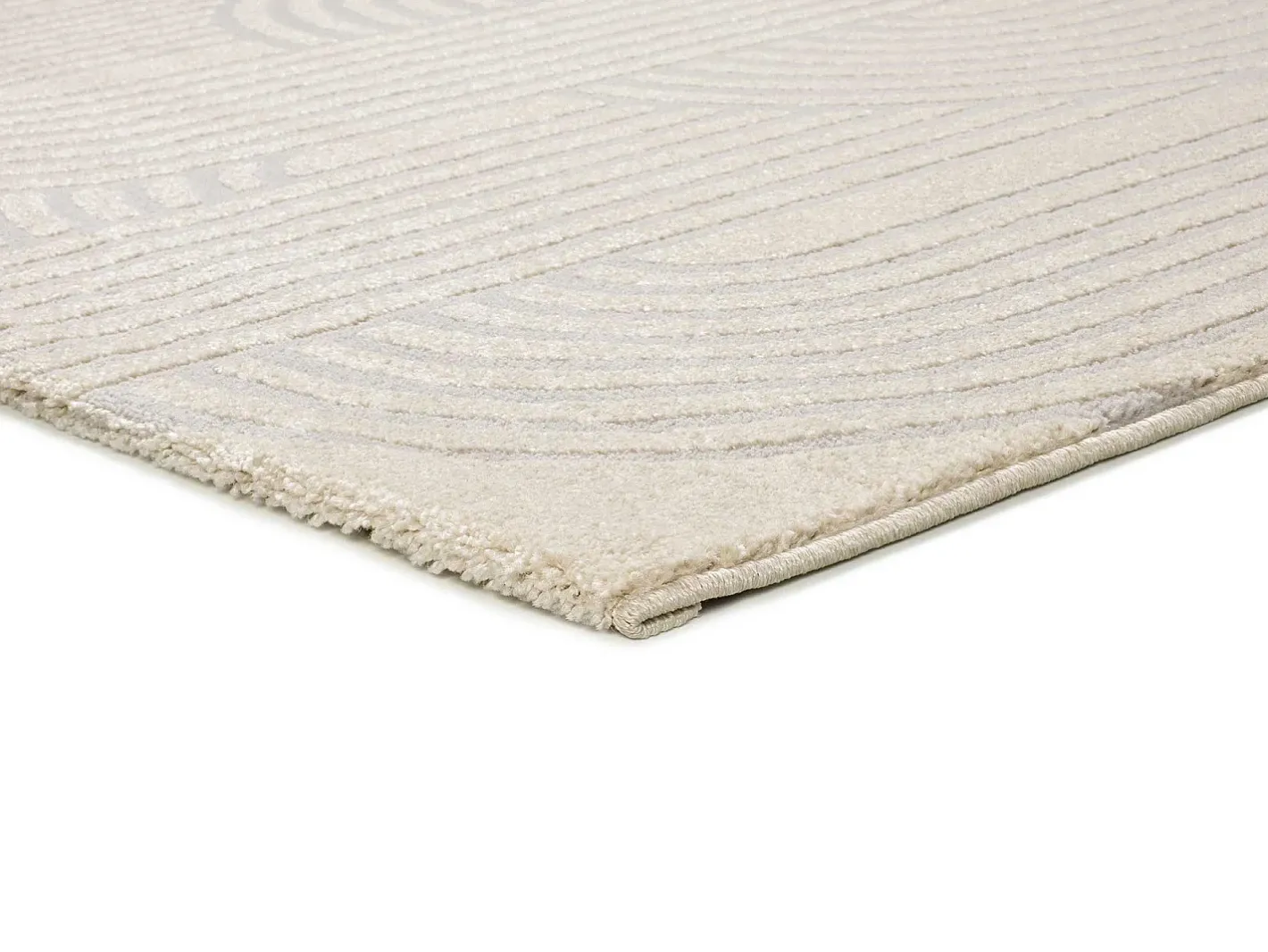 Alfombra interior - geométrico con relieve - plata - 80 x 150 cm - BARESA Plateado Hot