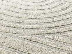 Alfombra interior - geométrico con relieve - plata - 80 x 150 cm - BARESA Plateado Hot