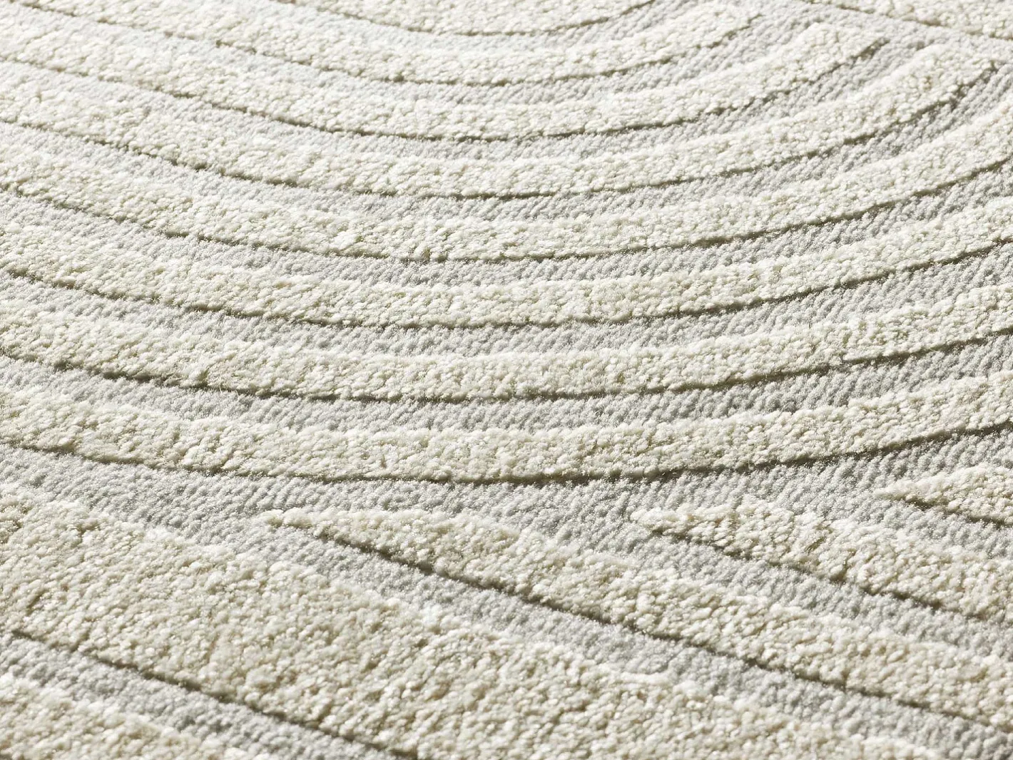 Alfombra interior - geométrico con relieve - plata - 80 x 150 cm - BARESA Plateado Hot