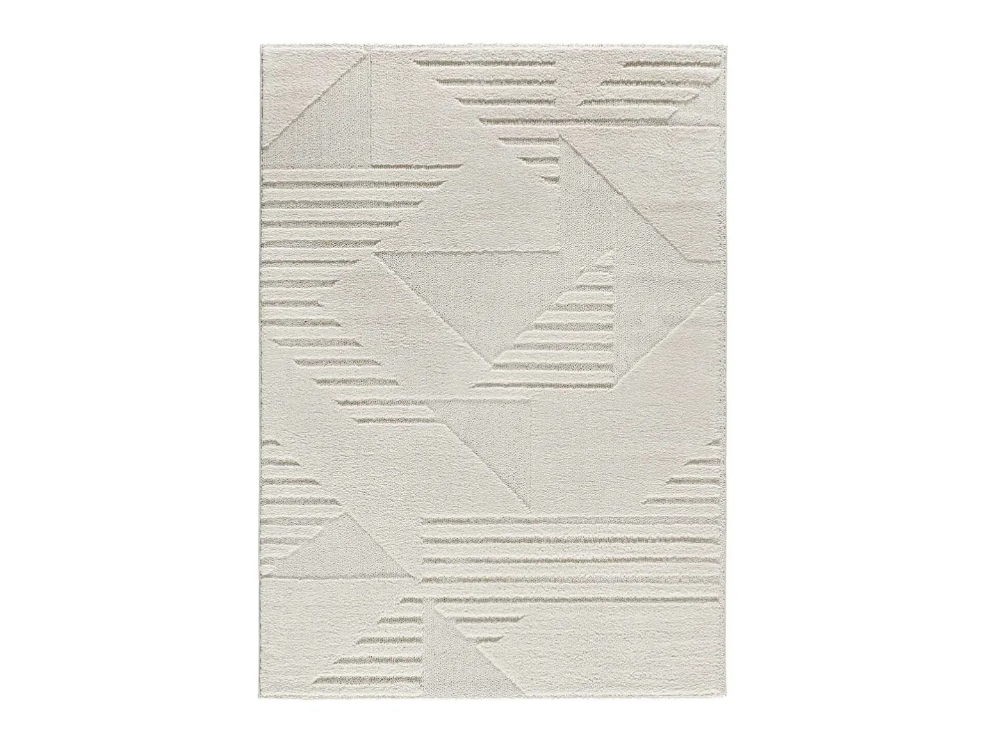 Alfombra De Salón-Alfombra interior - geométrico - - 80 x 150 cm - NUMA Crema