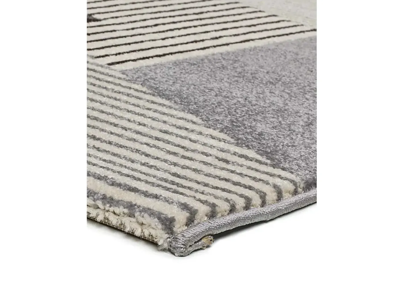 Alfombra interior - geométrico - gris - 160 x 230 cm - LEO Gris / Mostaza Online