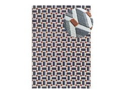 Alfombra De Salón-Alfombra interior - geométrico con relieve - - 160 x 230 cm - AMARA Azul / Blanco