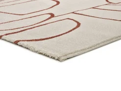 Outlet Alfombra interior - geométrico - beige / caldera - 133 x 190 cm - BERUTI Beige / Cobrizo