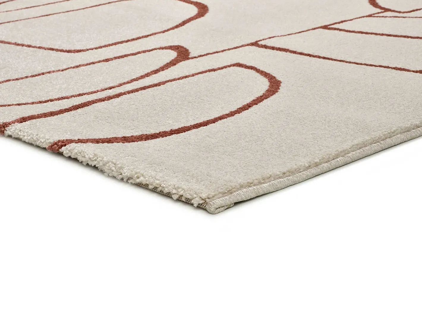 Outlet Alfombra interior - geométrico - beige / caldera - 133 x 190 cm - BERUTI Beige / Cobrizo