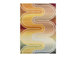 Alfombra interior - geométrico - multicolor - 160 x 230 cm - SYBIL Naranja / Beige / Amarillo / Multicolor
