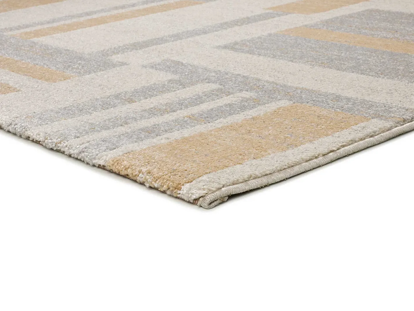 Alfombra interior - geométrico - beige - 133 x 190 cm - CRAFT Gris / Beige Sale