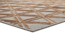 Alfombra interior - geométrico - cobre - 120 x 170 cm - LANA Cobrizo New