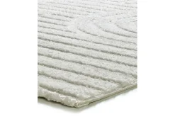 Alfombra interior - geométrico con relieve - - 190 x 285 cm - JUNO Blanco New