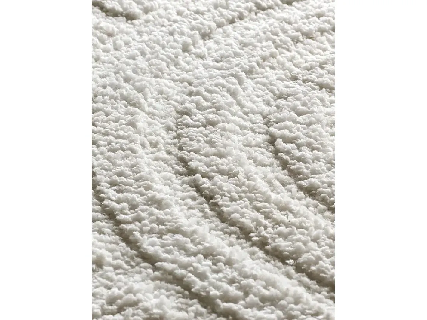 Alfombra interior - geométrico con relieve - - 190 x 285 cm - JUNO Blanco New