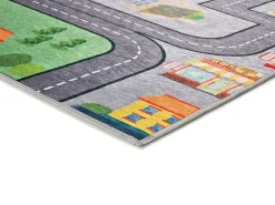 Alfombra interior - infantil coches y carreteras - - 120 x 170 cm - CANDY Multicolor Clearance