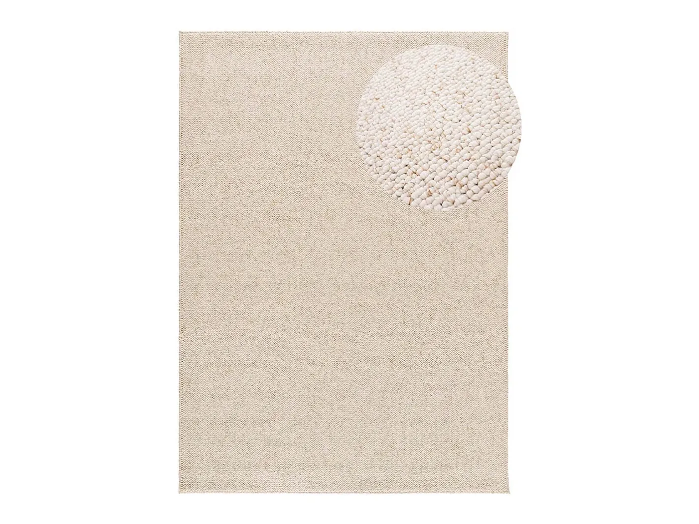 Alfombra interior - liso - - 120 x 170 cm - PETRA Blanco New