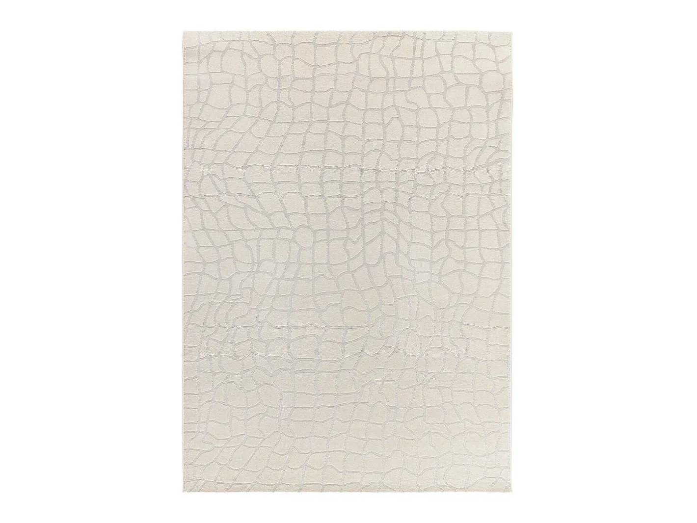 Clearance Alfombra interior - moderno con relieve - plata - 133 x 190 cm - BARESA Plateado