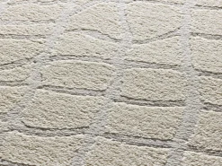 Clearance Alfombra interior - moderno con relieve - plata - 133 x 190 cm - BARESA Plateado