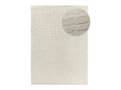 Clearance Alfombra interior - moderno con relieve - plata - 133 x 190 cm - BARESA Plateado