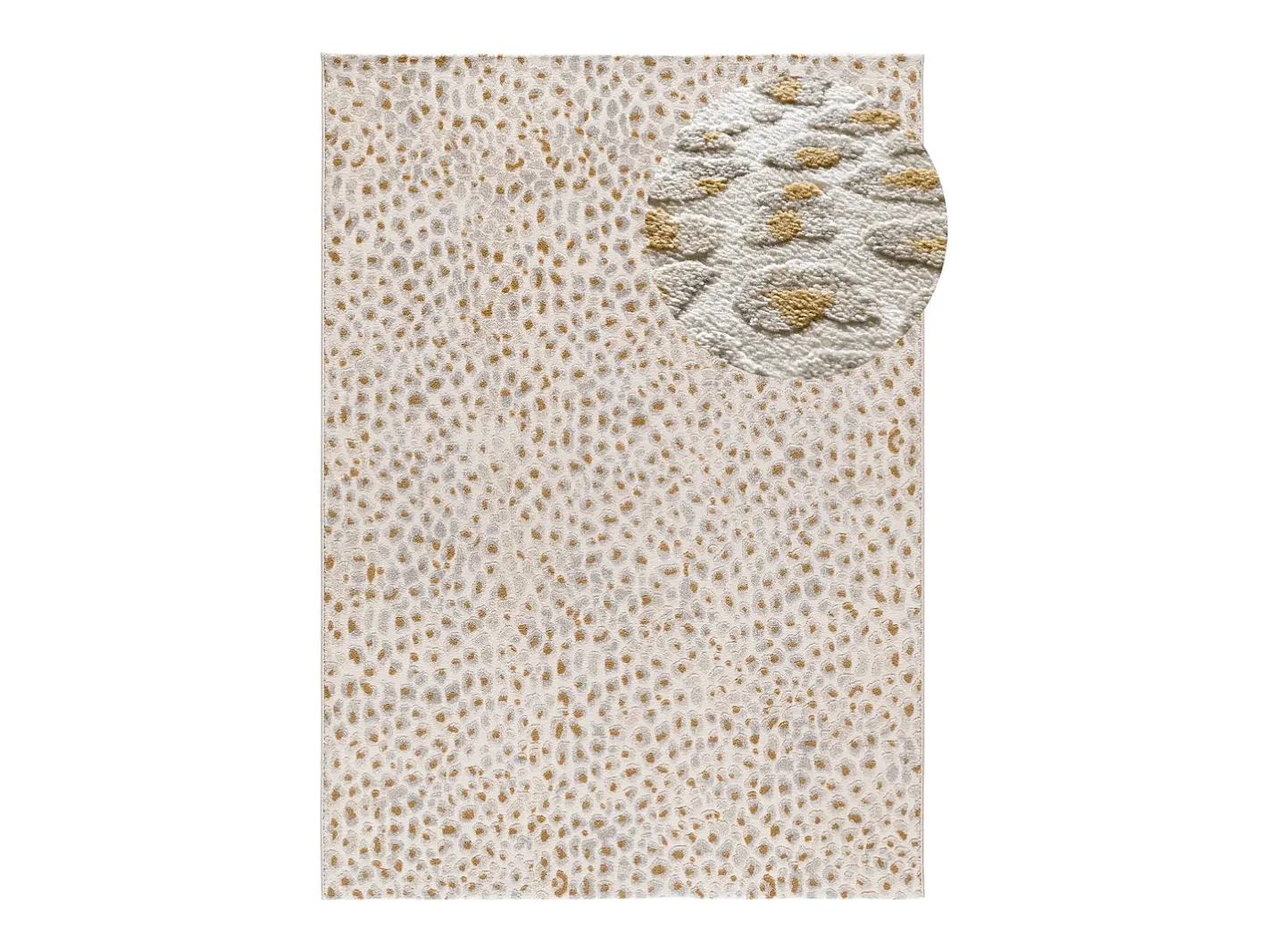Alfombra De Salón-Alfombra interior - moderno con relieve - - 160 x 230 cm - AMARA Gris / Crema