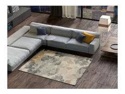 Alfombra De Salón-Alfombra interior - motivos florales - - 160 x 230 cm - FLORES SUNSET Gris / Beige