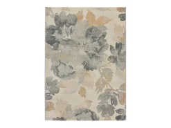Alfombra De Salón-Alfombra interior - motivos florales - - 140 x 200 cm - FLORES SUNSET Gris / Beige