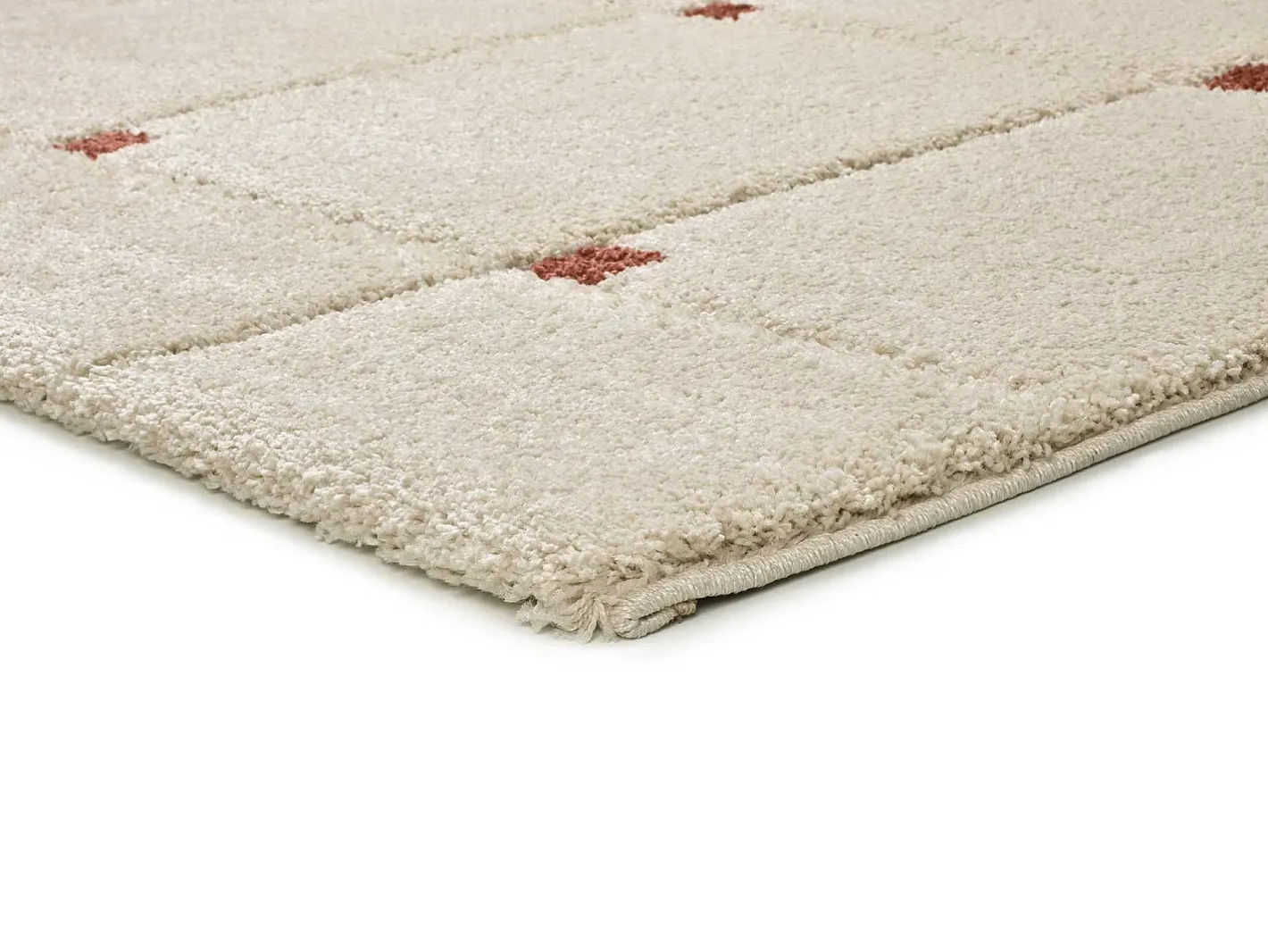 Alfombra interior - shaggy geométrico - caldera - 60 x 120 cm - BRENDA Cobrizo Hot
