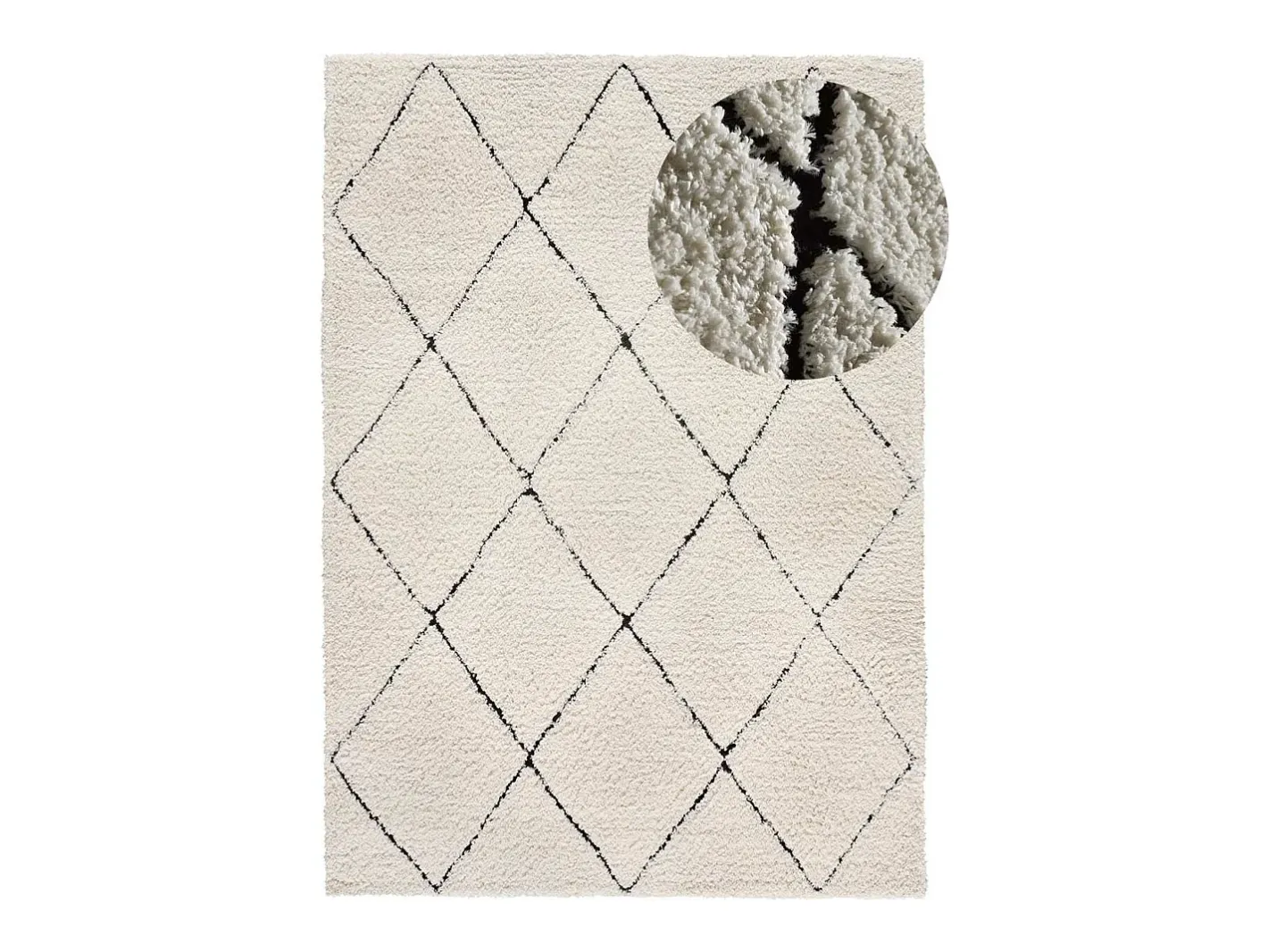 Best Alfombra interior - shaggy - - 120 x 170 cm - ATESA Crema