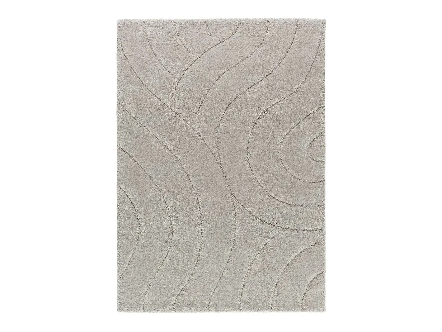 Alfombra De Salón-Alfombra interior - shaggy - plata - 60 x 120 cm - MOLIER Plateado