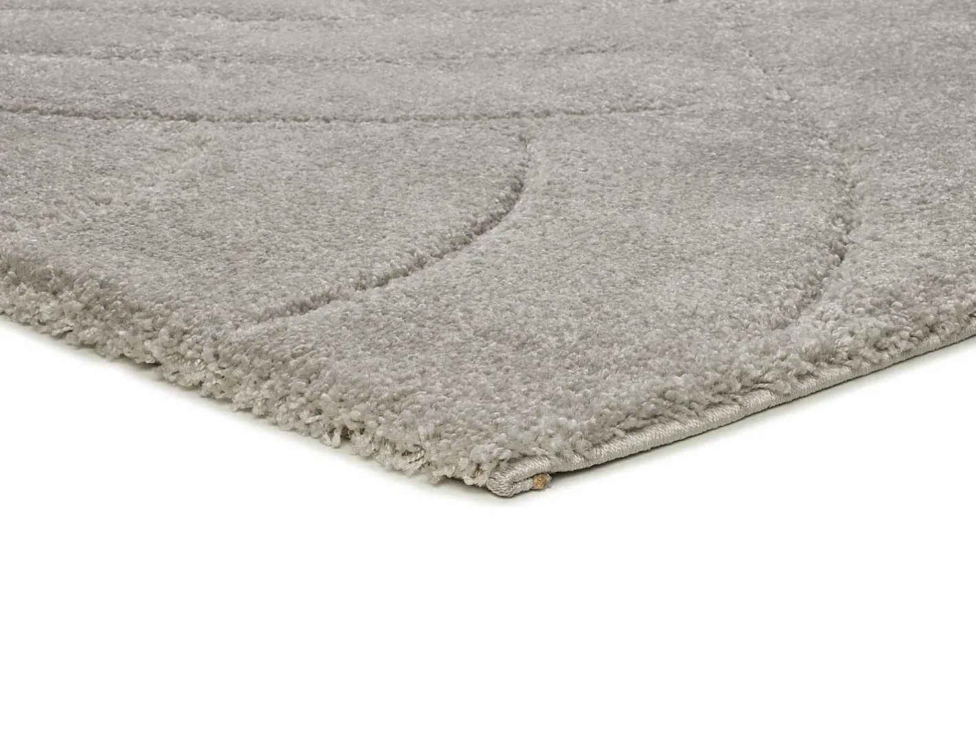 Alfombra De Salón-Alfombra interior - shaggy - plata - 60 x 120 cm - MOLIER Plateado