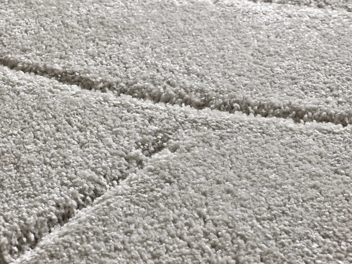 Alfombra De Salón-Alfombra interior - shaggy - plata - 60 x 120 cm - MOLIER Plateado