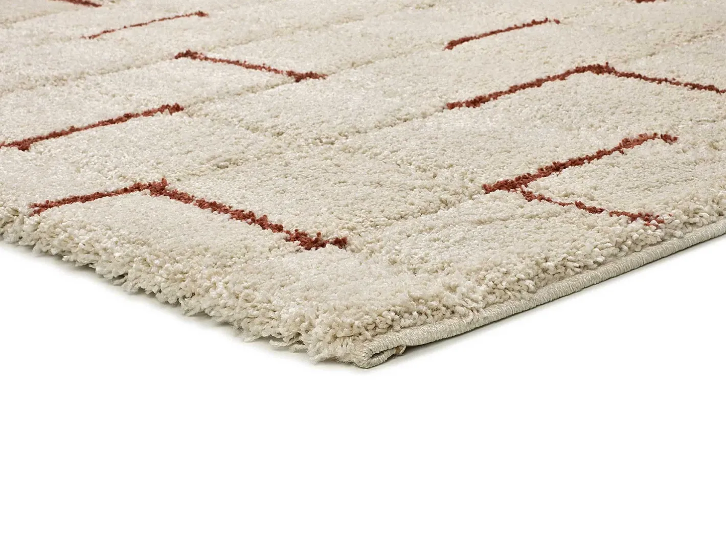 Sale Alfombra interior - shaggy geométrico - caldera - 80 x 150 cm - BRENDA Beige