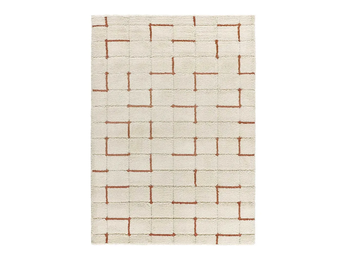 Sale Alfombra interior - shaggy geométrico - caldera - 80 x 150 cm - BRENDA Beige