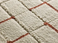 Sale Alfombra interior - shaggy geométrico - caldera - 80 x 150 cm - BRENDA Beige