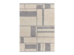 Alfombra De Salón-Alfombra interior - shaggy geométrico - plata - 160 x 230 cm - HELIA Plateado