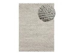 Alfombra De Salón-Alfombra interior - shaggy - plata - 160 x 230 cm - ATESA Plateado