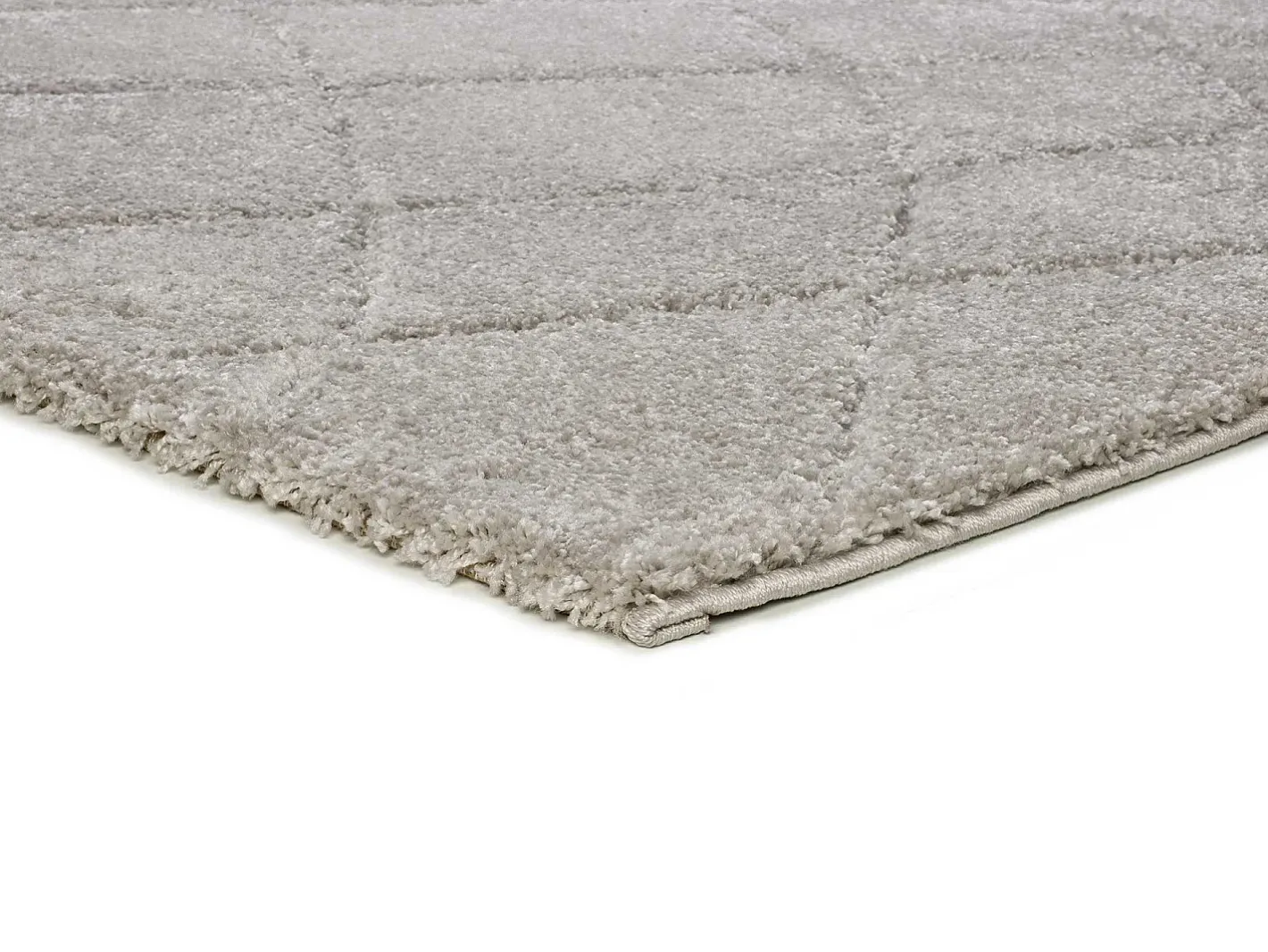Alfombra interior - shaggy - plata - 160 x 230 cm - MOLIER Plateado Discount