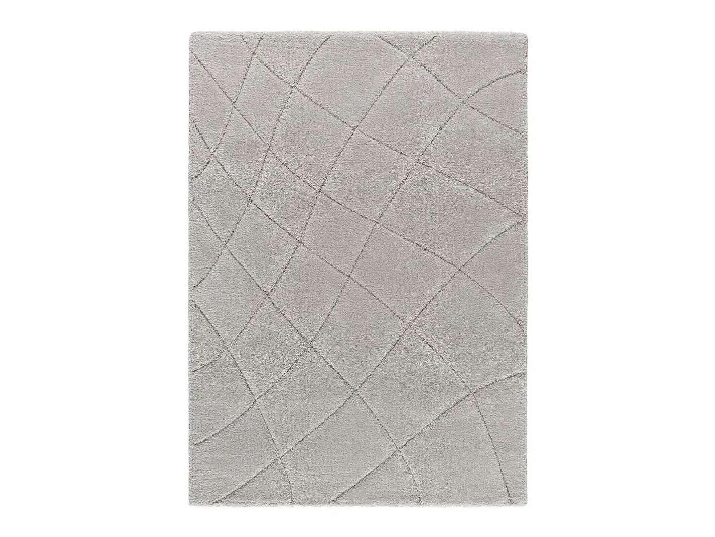 Alfombra interior - shaggy - plata - 160 x 230 cm - MOLIER Plateado Discount