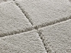 Alfombra interior - shaggy - plata - 160 x 230 cm - MOLIER Plateado Discount