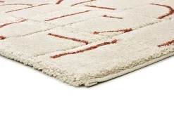 Alfombra interior - shaggy geométrico - caldera - 60 x 120 cm - BRENDA Cobrizo Best