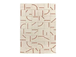 Alfombra interior - shaggy geométrico - caldera - 60 x 120 cm - BRENDA Cobrizo Best