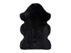 Alfombra interior - shaggy liso - - 60 x 90 cm - FOX Negro