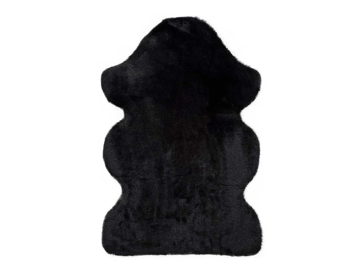 Alfombra interior - shaggy liso - - 60 x 90 cm - FOX Negro
