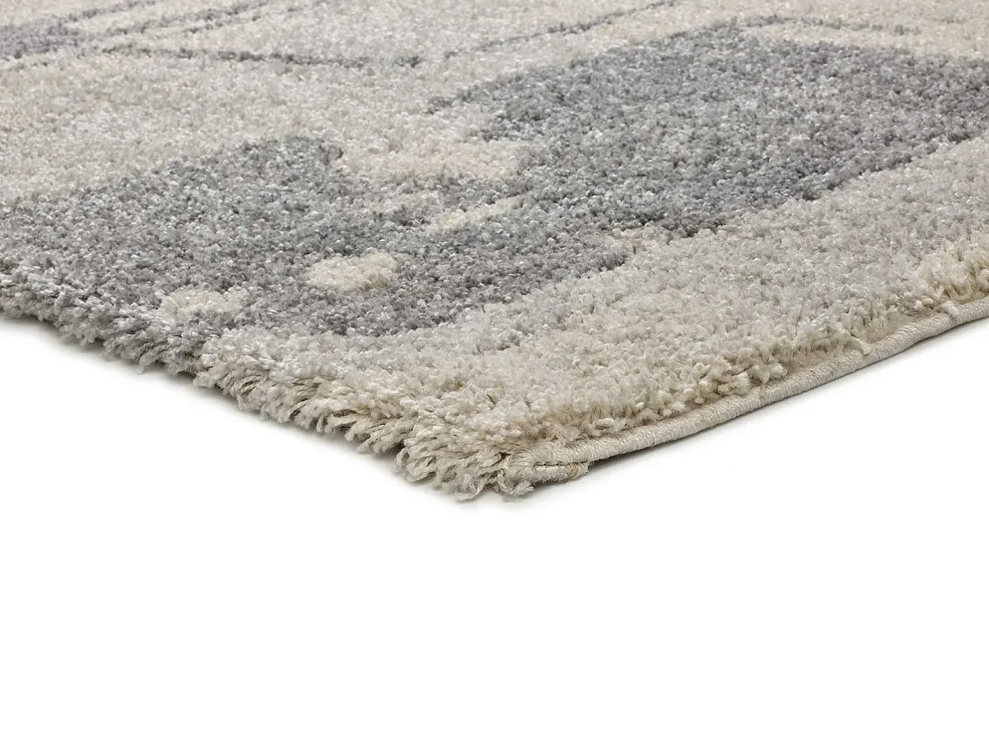 Best Alfombra interior - shaggy abstracto - plata - 160 x 230 cm - HELIA Plateado