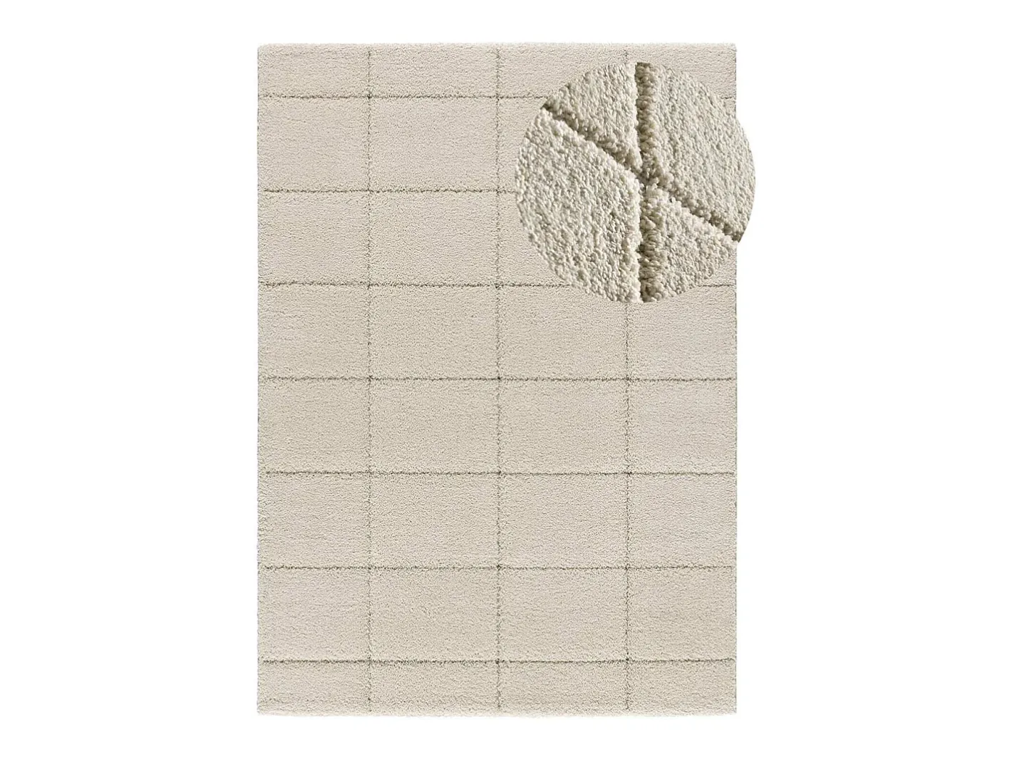 Alfombra interior - shaggy - - 133 x 190 cm - MOLIER Blanco Best