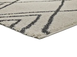 Alfombra De Salón-Alfombra interior - shaggy étnico - - 80 x 150 cm - ATLAS Blanco