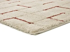 Clearance Alfombra interior - shaggy geométrico - caldera - 133 x 190 cm - BRENDA Beige
