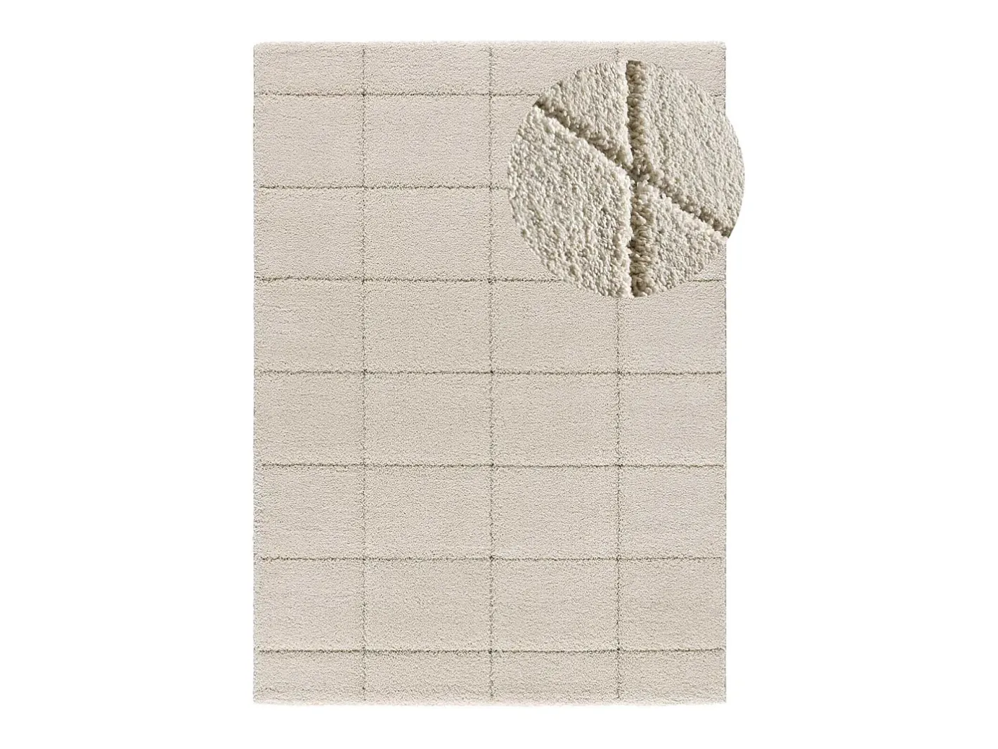 Alfombra interior - shaggy - - 160 x 230 cm - MOLIER Blanco Hot
