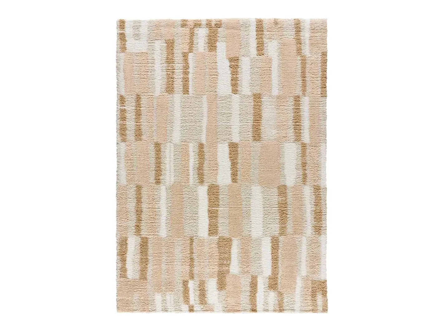 Alfombra interior - shaggy geométrico - - 80 x 150 cm - SERENE TERRA Beige