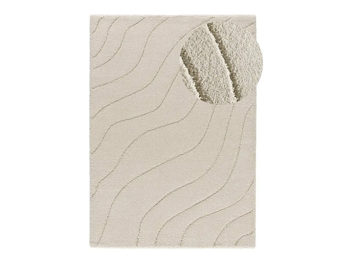 Alfombra interior - shaggy - - 160 x 230 cm - MOLIER Blanco