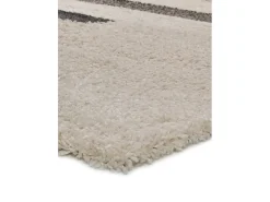 Alfombra De Salón-Alfombra interior - shaggy geométrico - beige / gris - 135 x 190 cm - SCENIC Gris / Beige