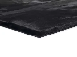Alfombra De Salón-Alfombra interior - shaggy liso - - 120 x 180 cm - FOX Negro