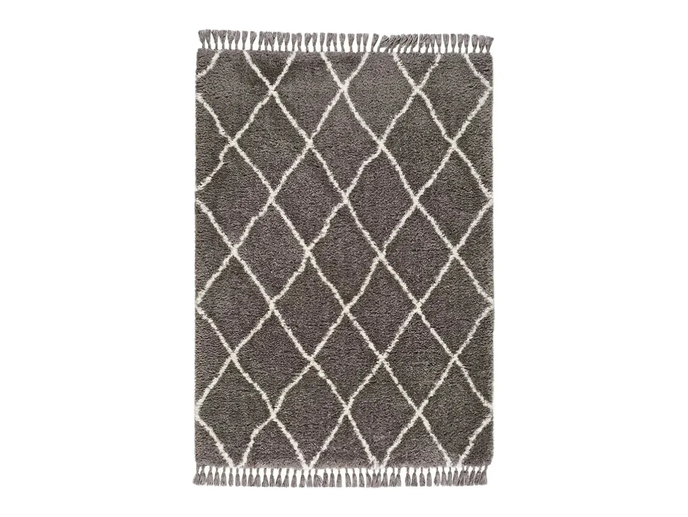 Alfombra interior - shaggy liso - - 140 x 200 cm - SAMIRA Gris Outlet